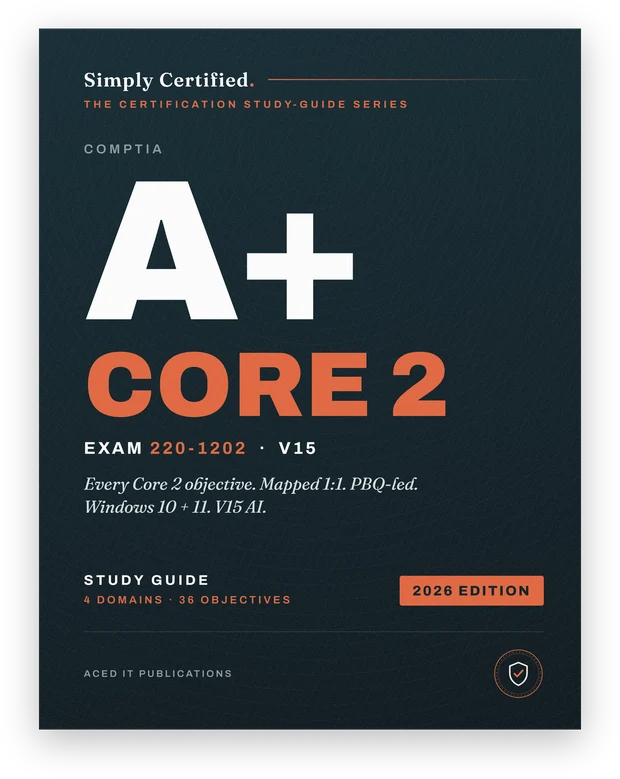 CompTIA 220-1202 study guide cover