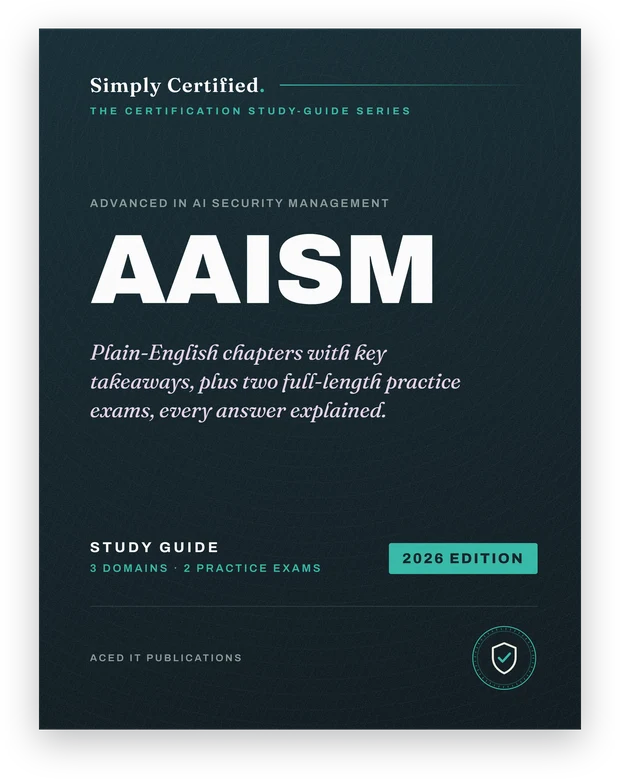 ISACA AAISM study guide cover