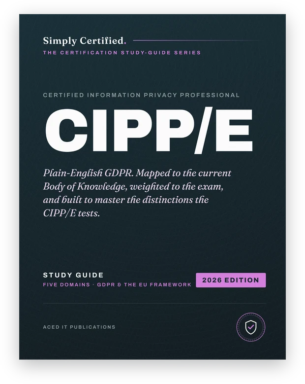 IAPP CIPP-E study guide cover