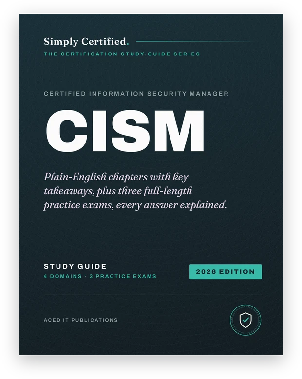 ISACA CISM study guide cover