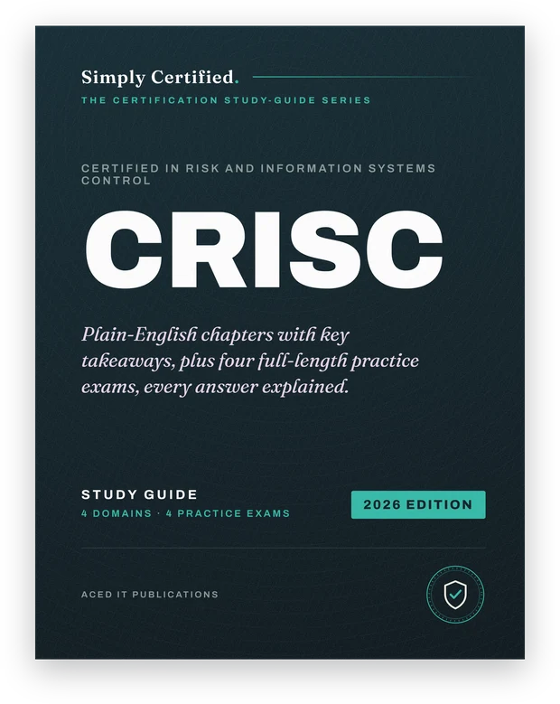 ISACA CRISC study guide cover