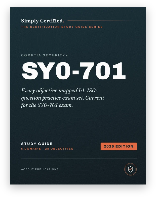 CompTIA SY0-701 study guide cover